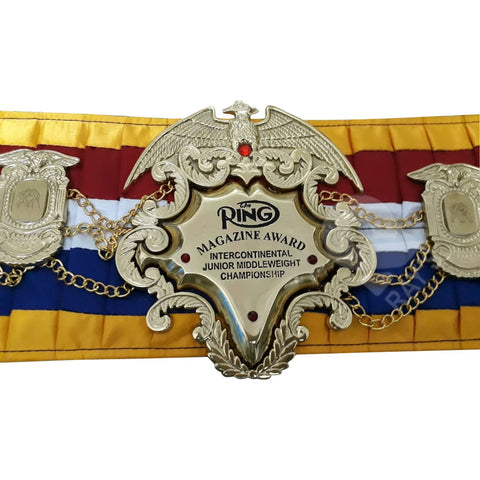 RAY'S RING MAGAZINE INTERCONTINENTAL JUNIOR MIDDLEWEIGHT CHAMPION REPLICA BELT, ADULT SIZE