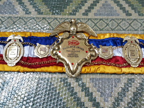 RAY'S RING MAGAZINE GENNADY GLOVOKIN REPLICA BELT, ADULT SIZE