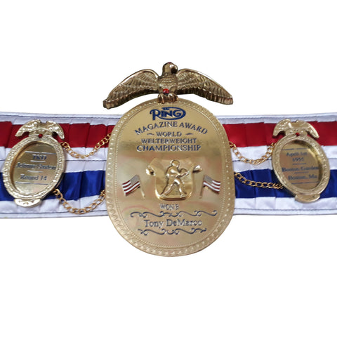 RAY'S Ring magazine world welter Tony Demarco REPLICA BELT, ADULT SIZE