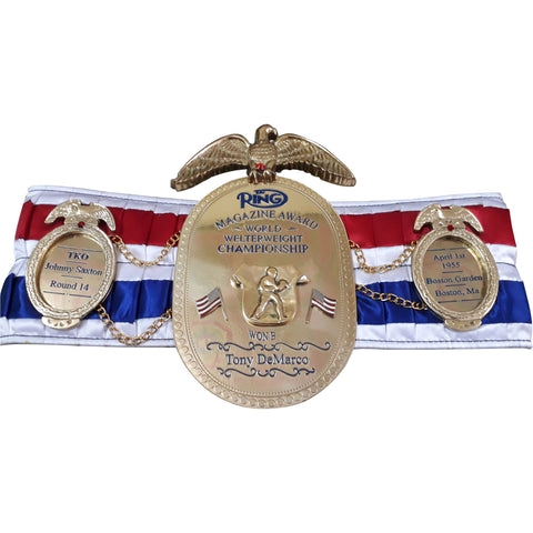 RAY'S Ring magazine world welter Tony Demarco REPLICA BELT, ADULT SIZE