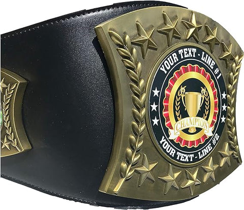 RAY'S MEDAL CUSTOM MADE TROPHY WRESTLING BELT, ADULT SIZE